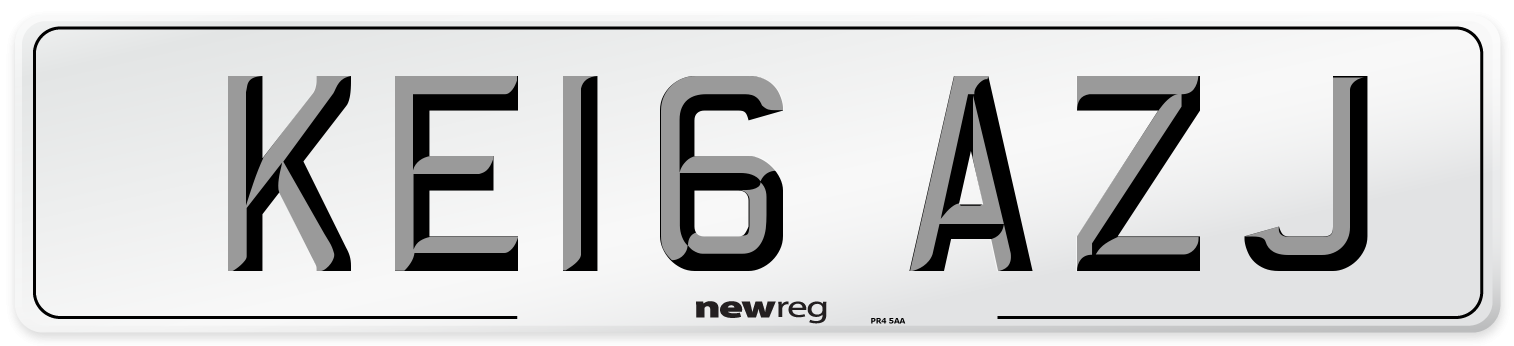KE16 AZJ Number Plate from New Reg